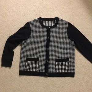 Juicy couture houndstooth wool merino cardigan